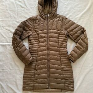 Women’s Eddie Bauer Down Fill Brown Puffer Coat Size XS